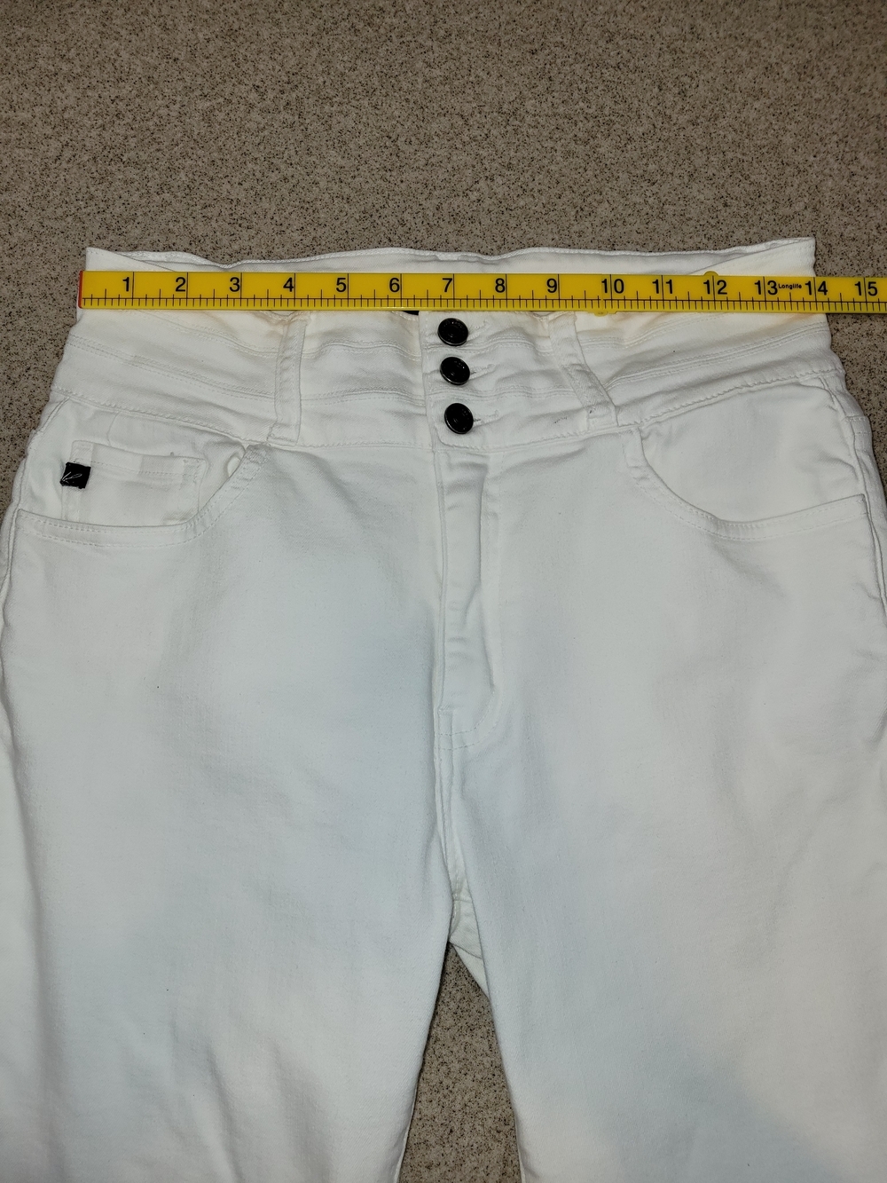 KanCan White High-Rise Skinny Jeans Stretch Button Fly Size 29 - Picture 7 of 11